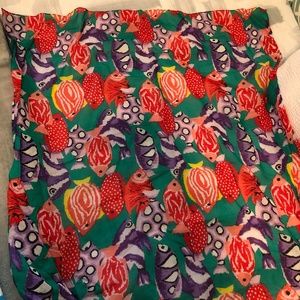 VINTAGE Echo Cotton Scarf with fish!